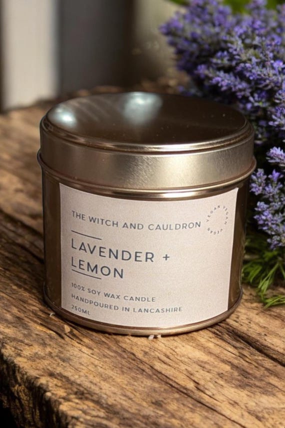 Lavender and Lemon Soy Wax Candle