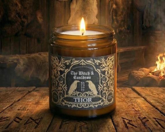 Thor Norse Mythology Essential Oil Soy Wax Candle