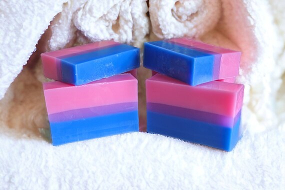Bisexual Pride Handcrafted Artisan Soap Bar