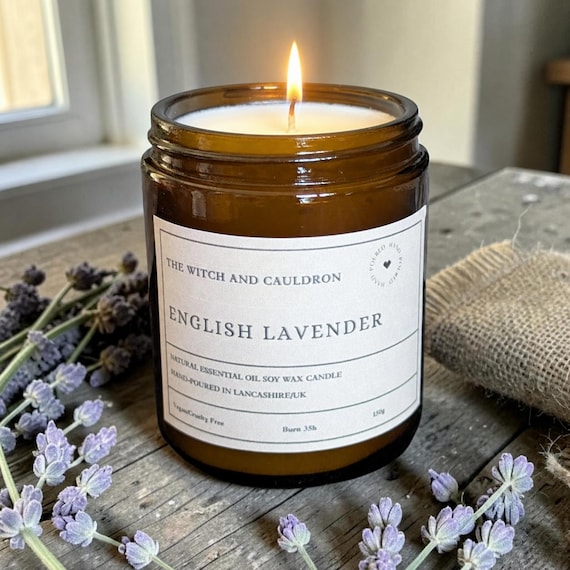 English Lavender Essential Oil Soy Wax Candle