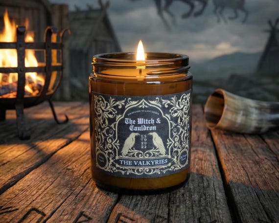 The Valkyrie Norse Mythology Essential Oil Soy Wax Candle