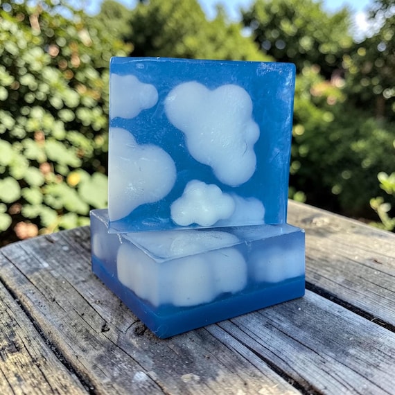 Cloudy Sky Handcrafted Artisan Soap Bar.