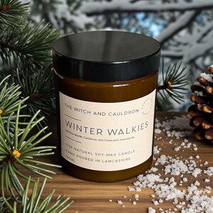 Winter Walkies Dog Friendly Candle: Essential Oils, Hand-Poured, Vegan
