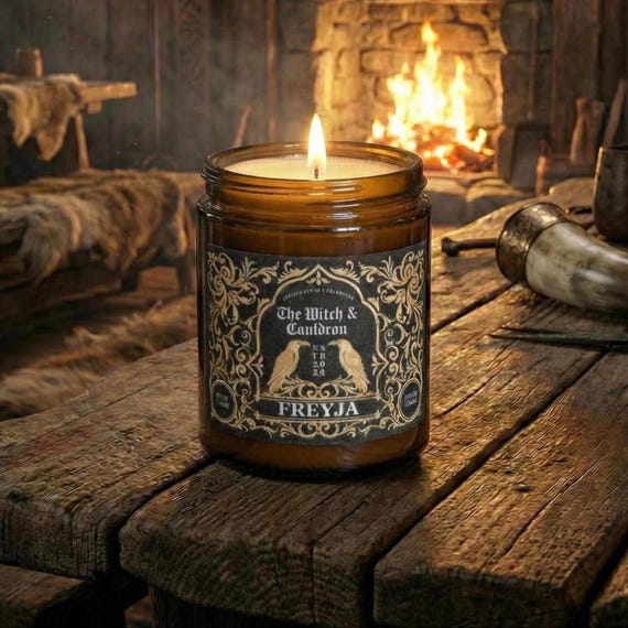 Freyja Norse Mythology Essential Oil Soy Wax Candle
