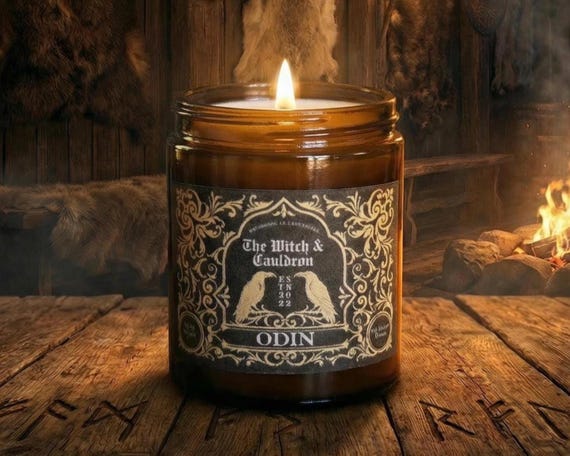 Odin Norse Mythology Essential Oil Soy Wax Candle