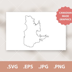 QC Quebec Kanada Grafik SVG & PNG Clipart, Silhouette, Cameo, Cricut Digital Download