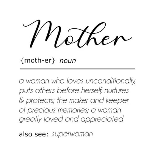 Mother Definition Etsy