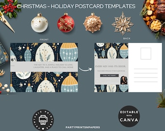 Christmas Real Estate Post Card| Realtor Christmas Card| Real Estate Mailer | Real Estate Christmas Post Card| Real Estate Holiday Post Card