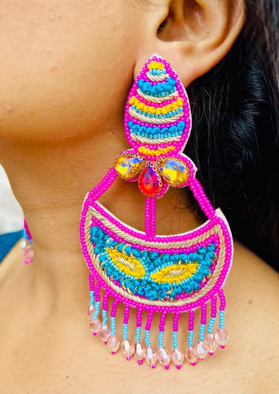 Earrings Bohemian Earrings Turquoise Earrings Handmade at Rs 150/pair |  Beaded Earrings in Shillong | ID: 15713356091