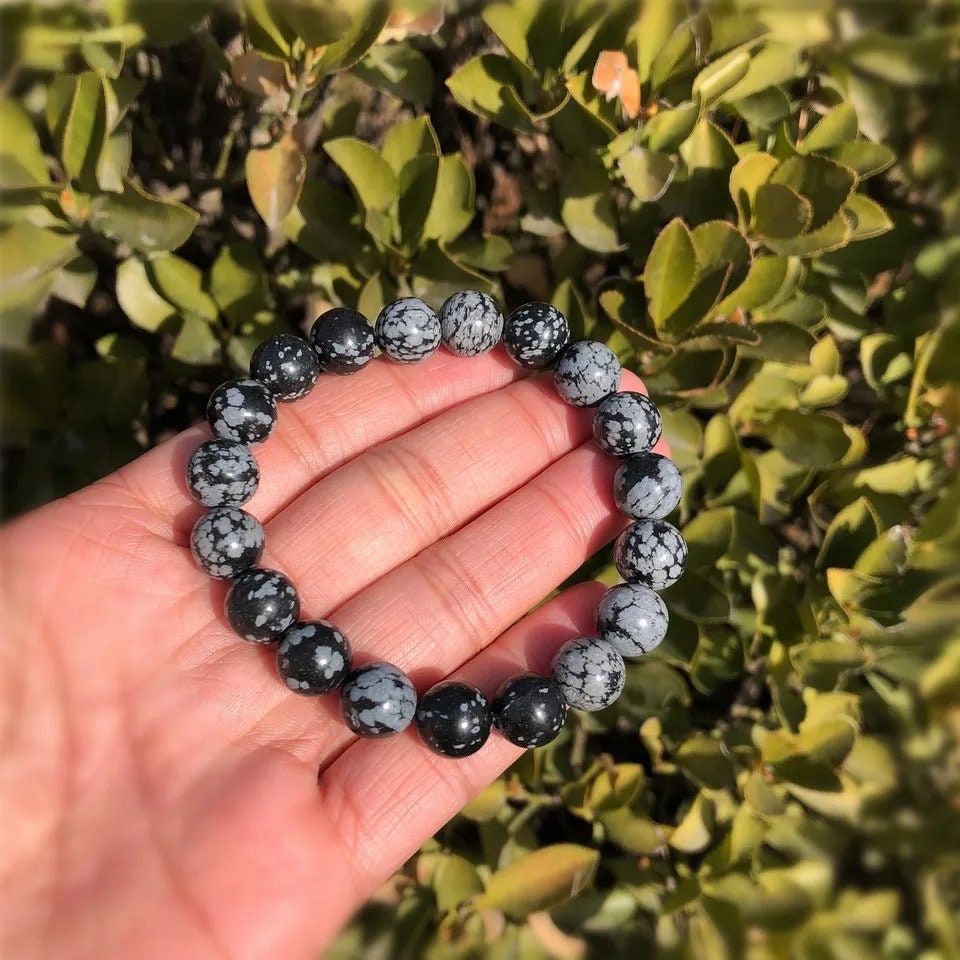 Natural Snowflake Jasper Stone Bracelet 612mm JASPER Etsy