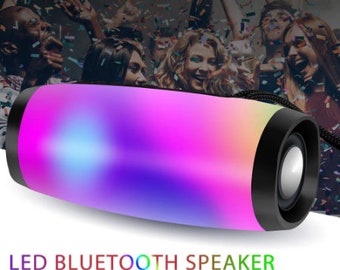 LED Flashing Light Speaker Portable With Rope