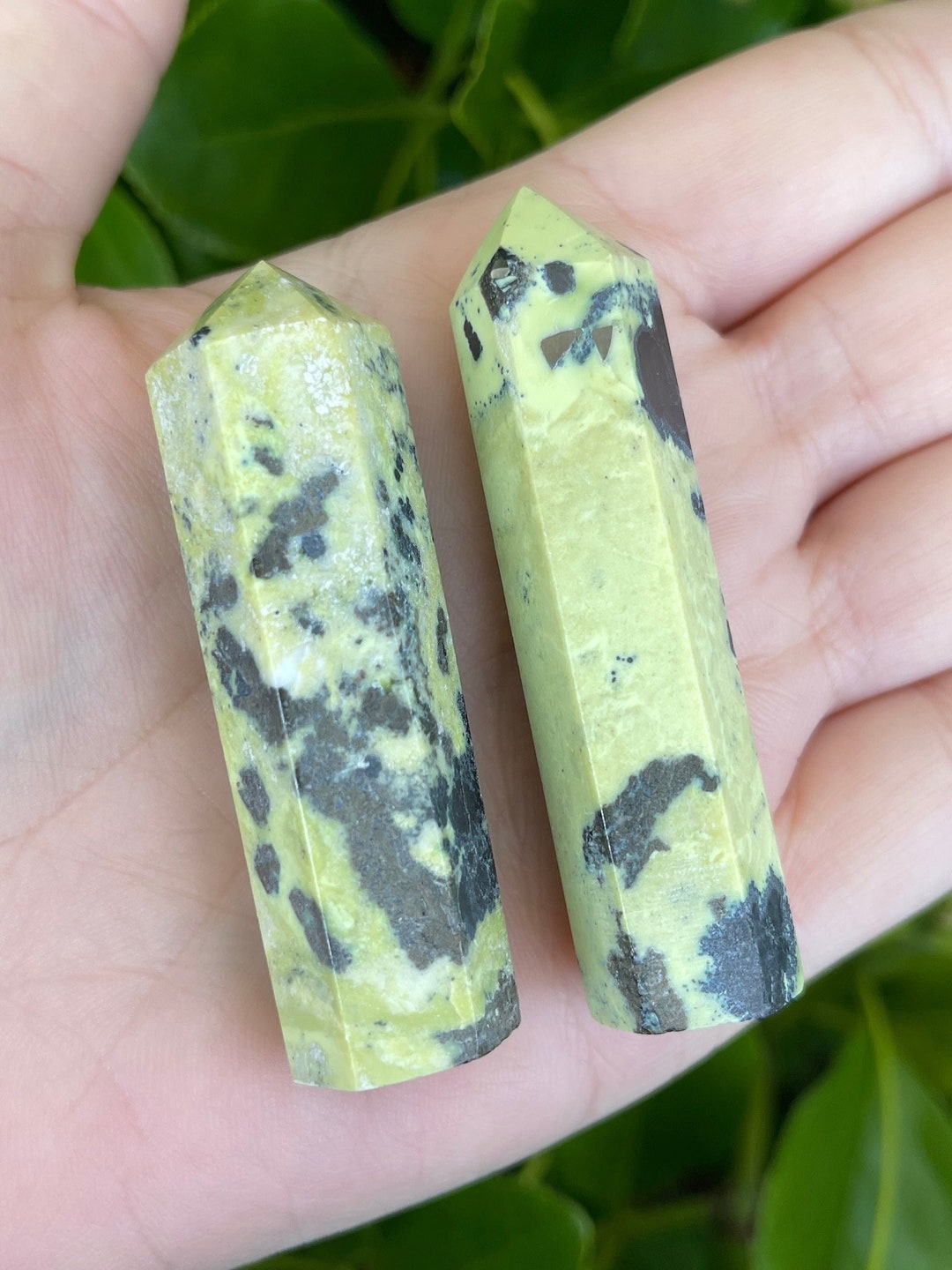 Serpentine With Pyrite Mini Tower Etsy
