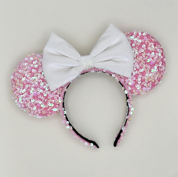 Fairytale Rose Velvet Sequin Ears | Headband Mouse Ears 