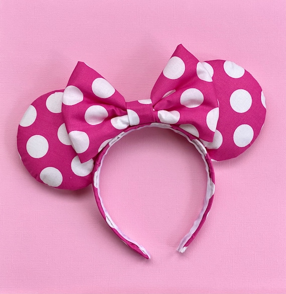 MADE TO ORDER Pink Polka Dot Mouse Ears | Headband Mouse  display picture 1