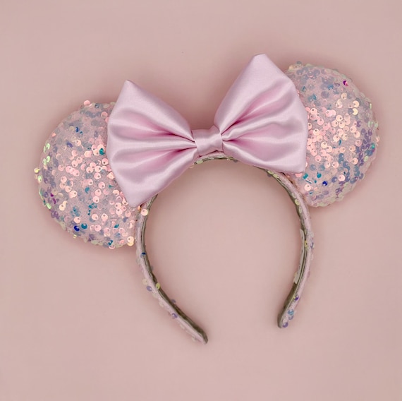 MADE TO ORDER Make It Pink Iridescent Blue Sequin Mouse Ears  display picture 3