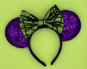 Nightmare before Christmas Themed Purple Spiderweb Ear Headband Amazon.com: The Nightmare Before Christmas Inspired Mickey  main image 4