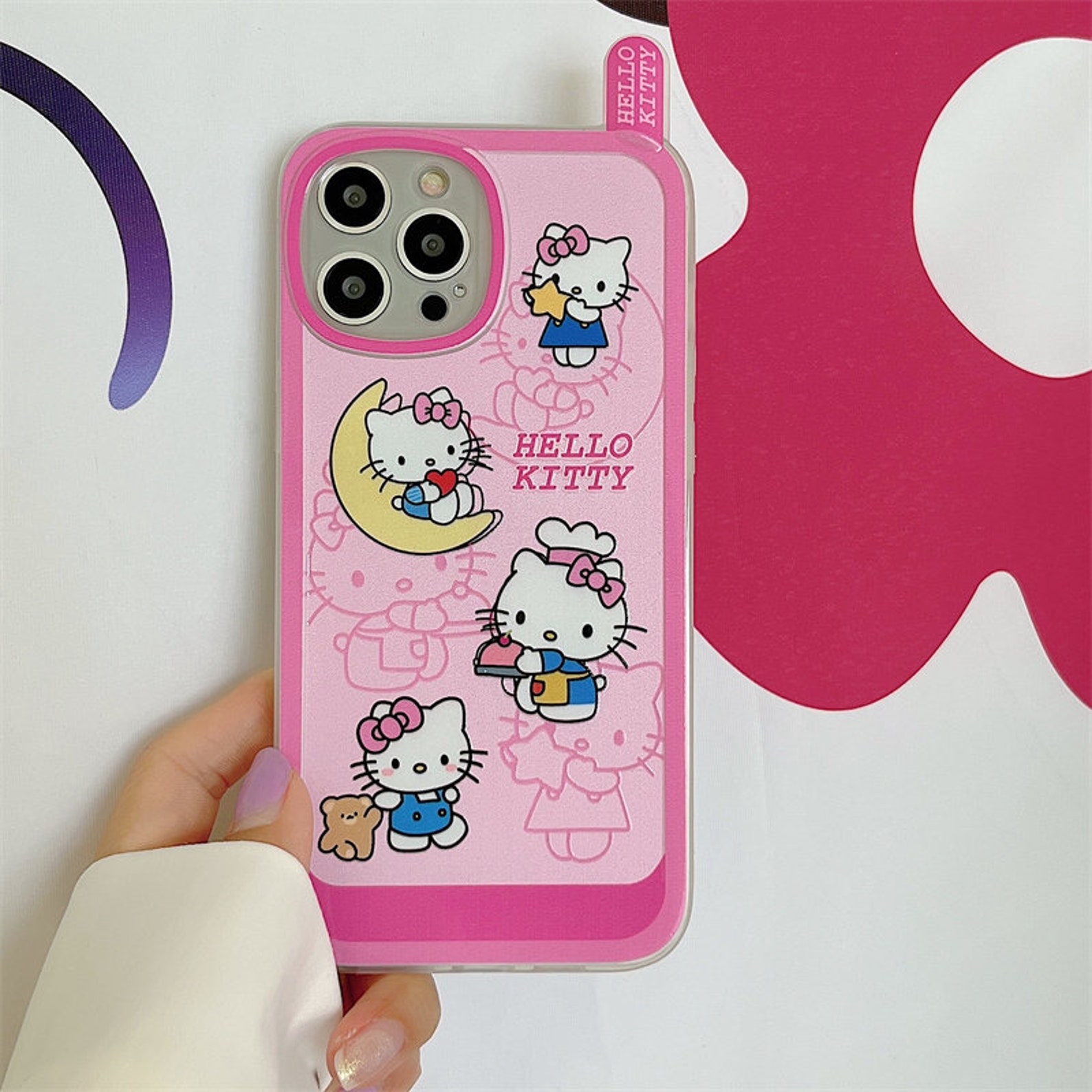 Kawaii Pink Kitty Phone Case Girl Cute Case Iphone 13/12 Pro - Etsy
