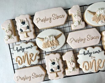 Holy Cow Im One Sugar Cookies - Etsy