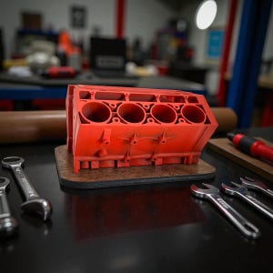 V8 Engine Block Business Card Holder