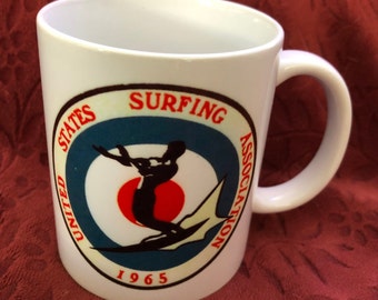 USA SURFING ASSOCIATION 1965 Taza de cerámica 11oz Nueva tabla de surf retro