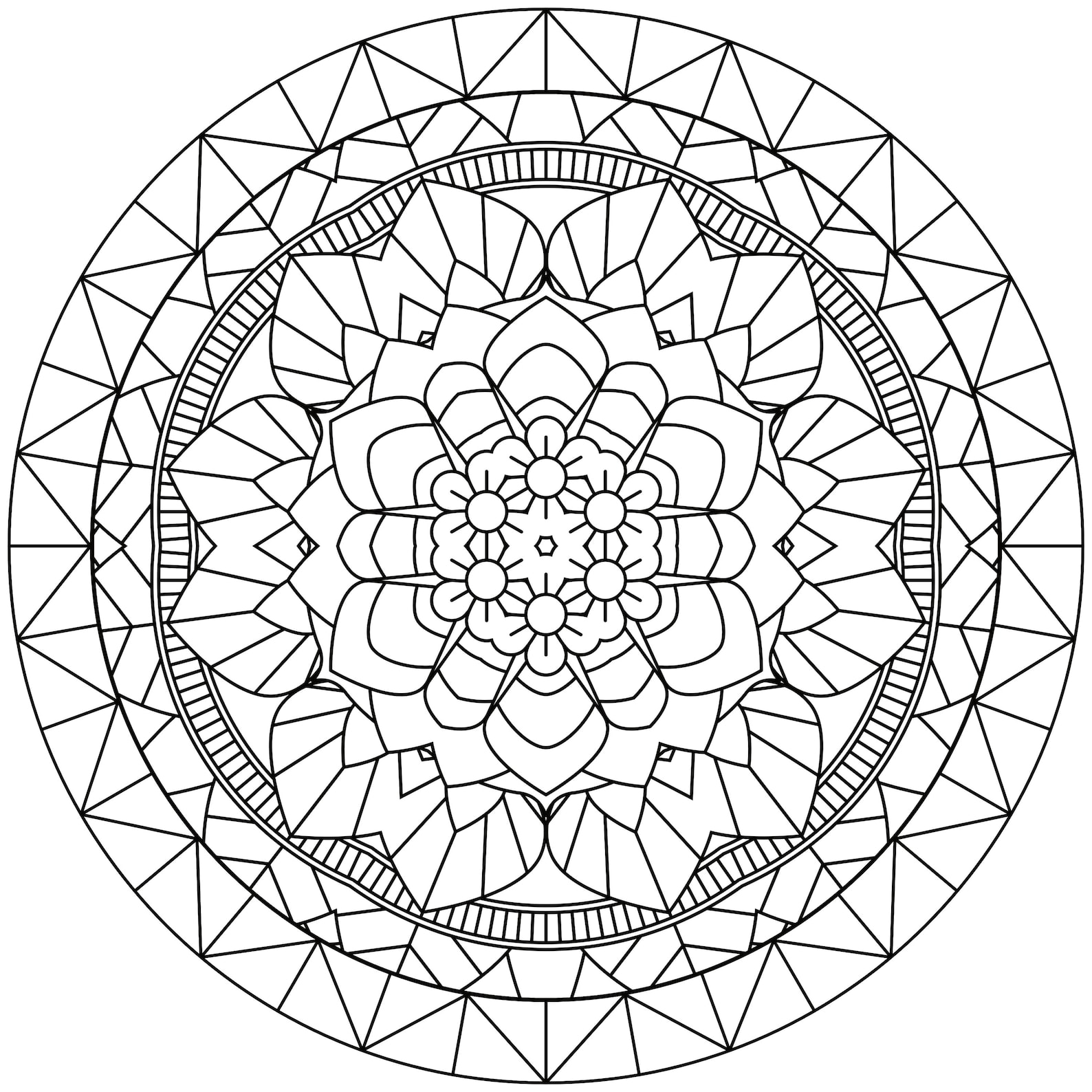 Printable Mandala Coloring Pages 8.5 X 11.0 Instant Digital Download ...