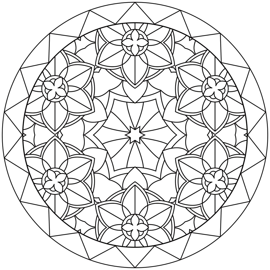 Printable Mandala Coloring Pages 8.5 X 11.0 Instant Digital Download ...