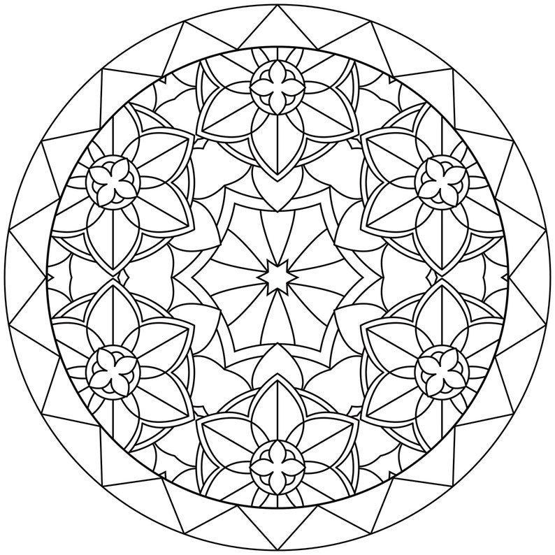 Printable Mandala Coloring Pages 8.5 X 11.0 Instant Digital Download ...