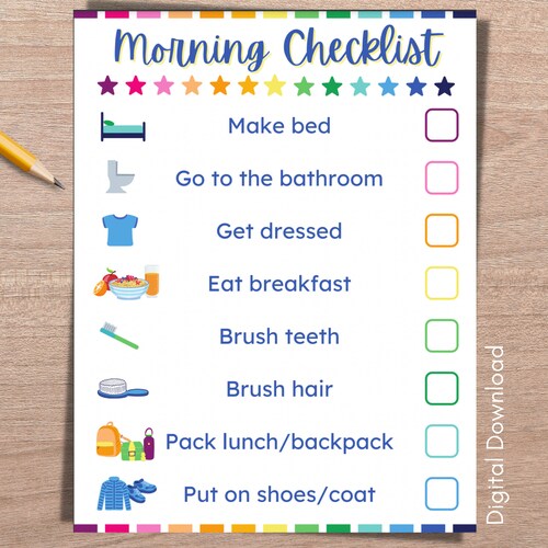 Before & After School Routine Charts for Little Kids Template - Etsy ...