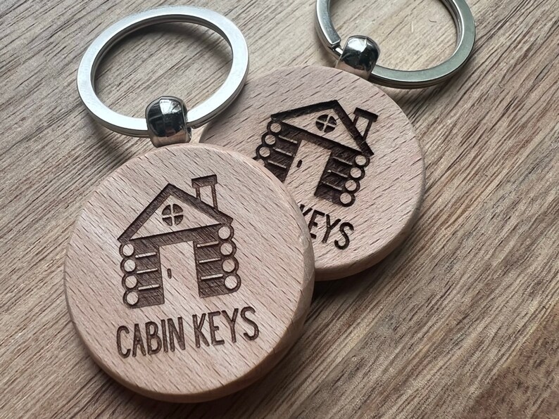 Laser Engraved Cabin Keys Wood Keychain - Etsy