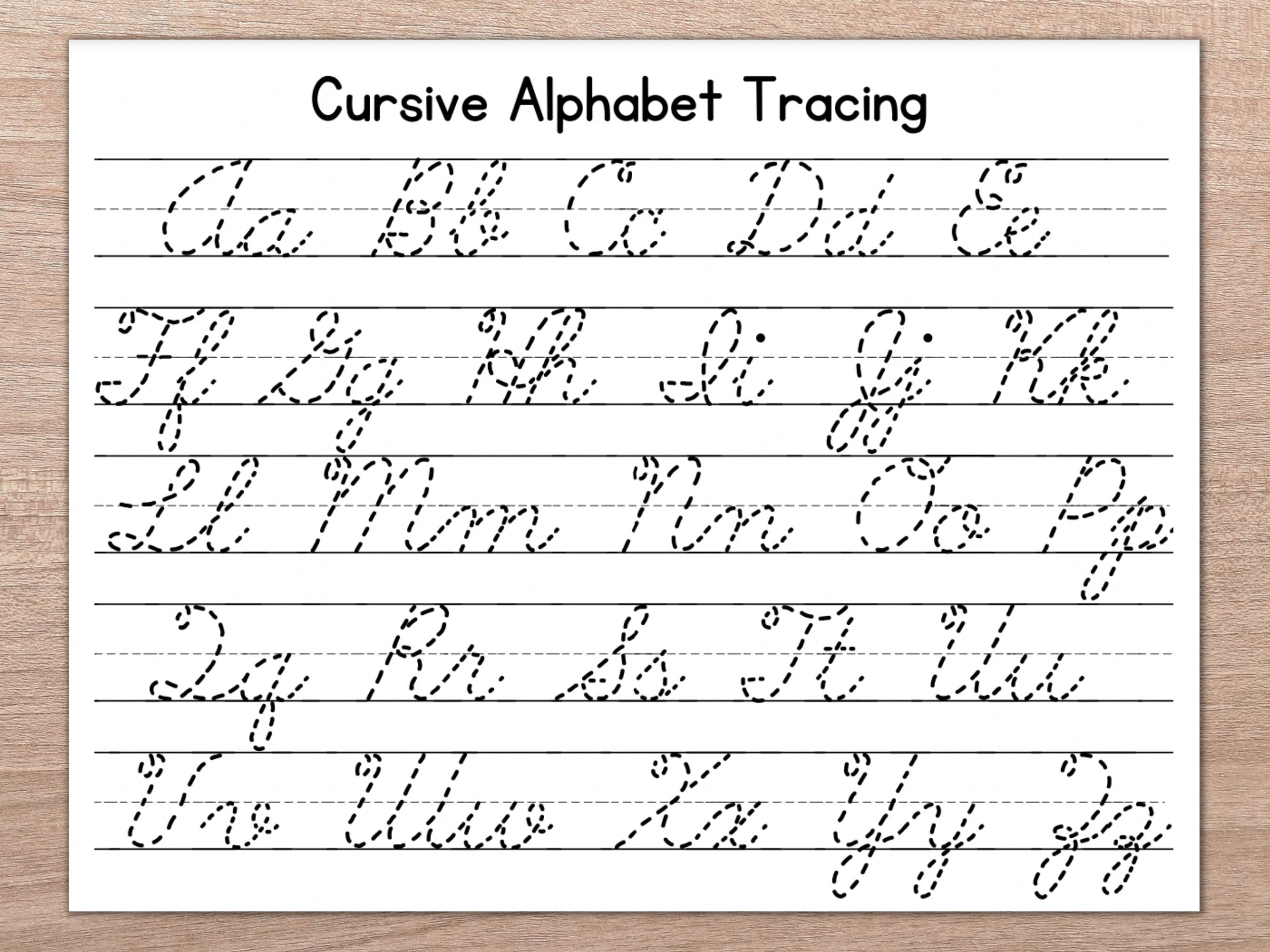 Printable Cursive Alphabet Tracing Cursive Handwriting - Etsy Canada