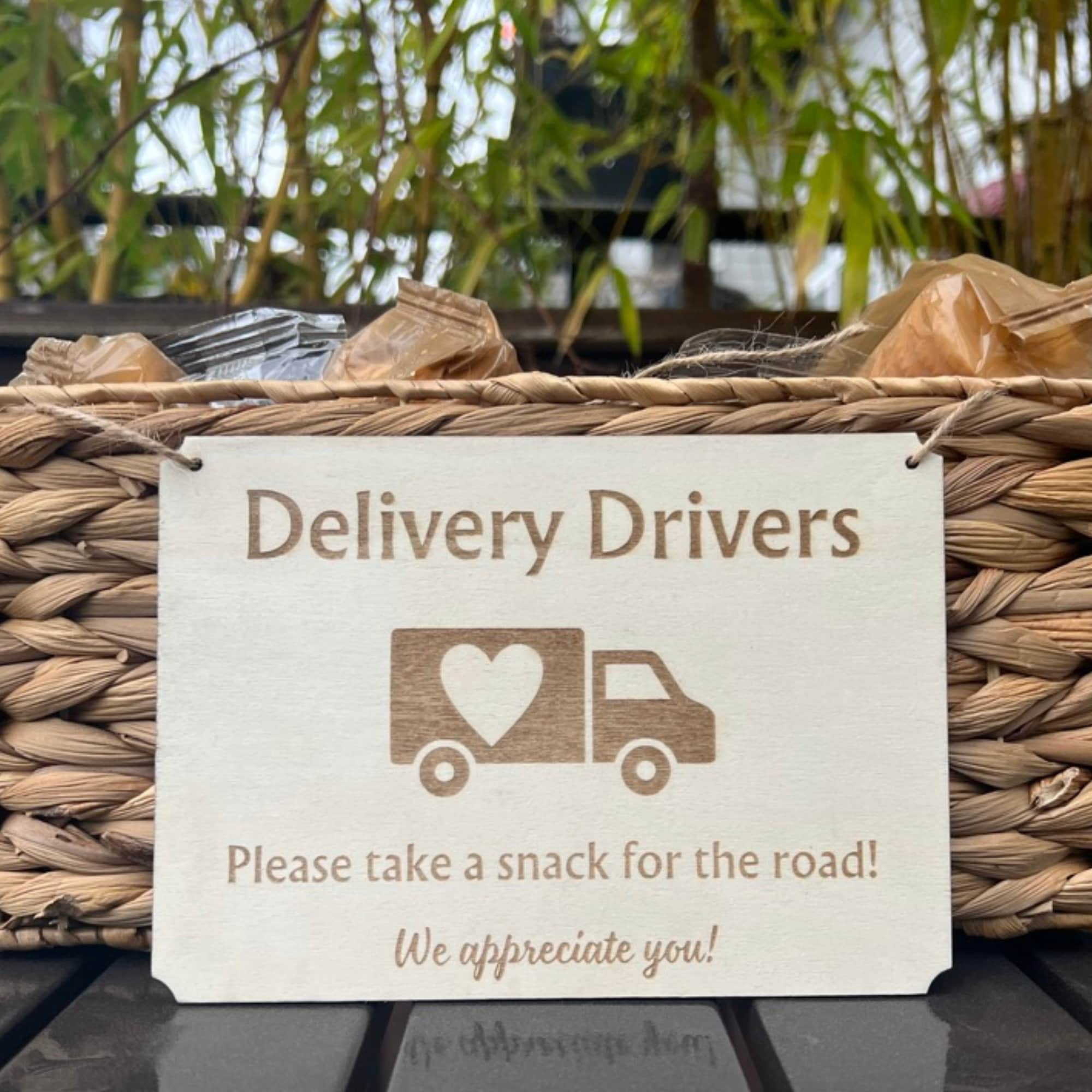 Front Porch Delivery Driver Appreciation Sign Holiday Laser Etsy
