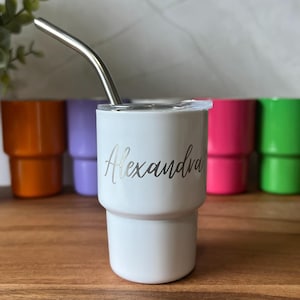 Personalized Engraved Mini Tumbler, Custom Laser Engraved Stainless Steel Cup, Bachelorette Party Favors, Bridesmaid Gifts, Small Travel Cup