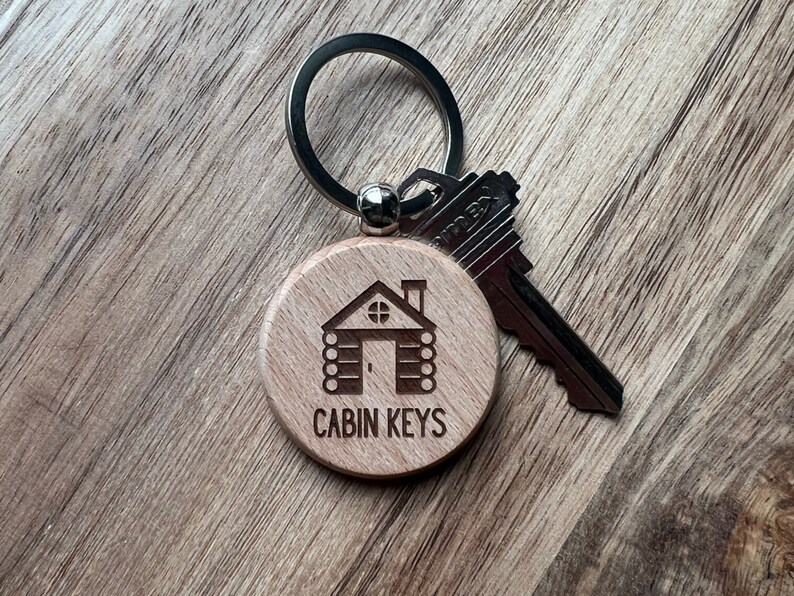 Laser Engraved Cabin Keys Wood Keychain - Etsy