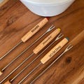 Personalized Fondue Forks: Custom Engraved, Set of 6 Forks