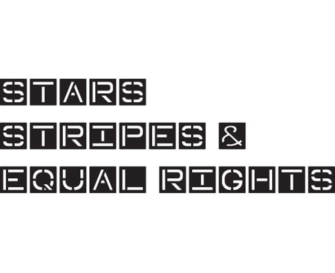4th of July Stars, Stripes & Equal Rights SVG Cut File - Etsy