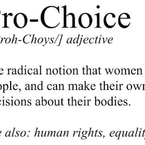 Pro-Choice Definition SVG