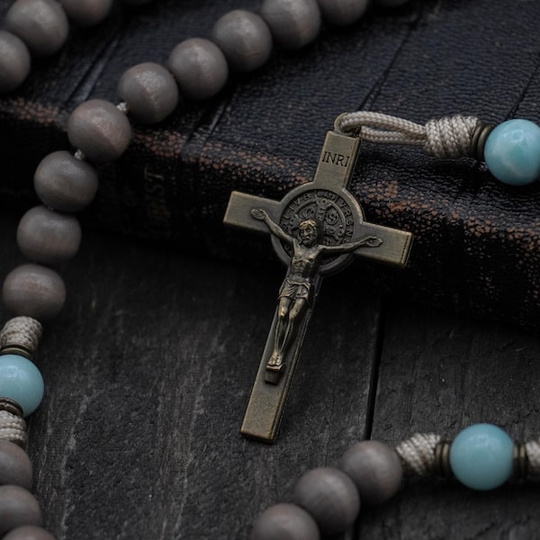 The Guardian Rosary | Handmade Catholic Rosary with exclusive wood beads | Catholic Gift