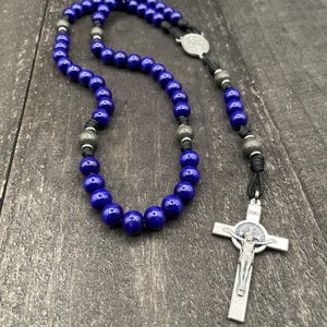Theotokos Heavy Duty Rosary with Exclusive Wood Beads, Silver Crucifix, Miraculous Medal | Gentleman’s Rosary | Catholic Gift