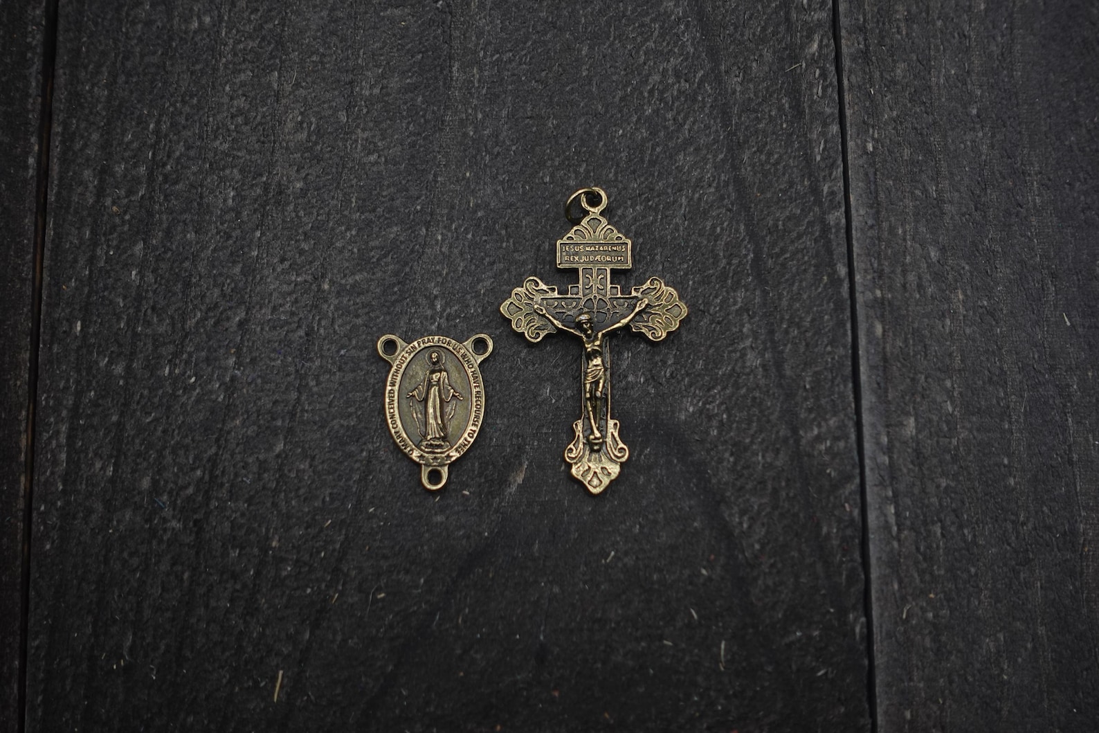 Heavenly Grace Catholic Rosary With Exclusive Wood Beads, Bronze ...