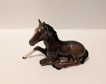 Beswick England Foal Resting Figurine