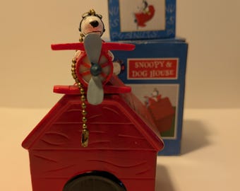 Snoopy Dog House Bank And Snoopy Fan Pull