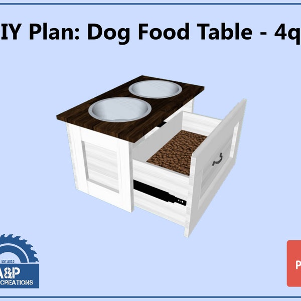 Dog Food Table - 4 qt