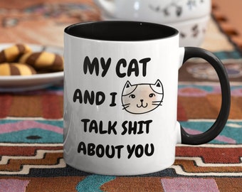Koffiemok grappige kattenliefhebber, nieuwigheidscadeau, sarcastische humor, 11oz
