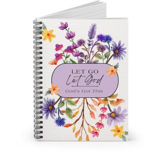 Let Go Let God Spiral Notebook: Christian Journal, Religious Gift