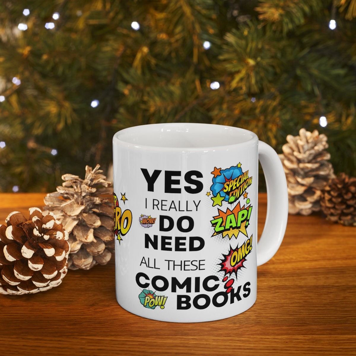 Comic Book Mug, Collector Gift, Funny Pop Art Coffee Cup - Etsy