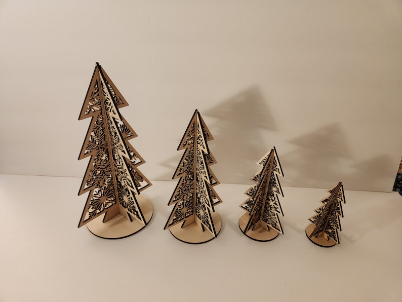 3d Wood Christmas Tree Style 2 Etsy