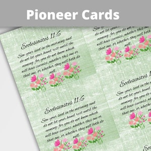 Pioneer Card en Gift Tag afdrukbaar, Tarjeta Para-voorlopers