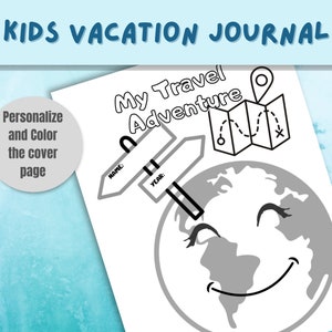 Kids Vacation Journal Printable with Road trip activities