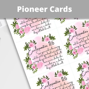 Pioneer Card en Gift Tag afdrukbaar, Tarjeta Para-voorlopers