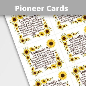 Cartão Pioneer e etiqueta de presente para impressão de girassol, Tarjeta Para precursores con girasol